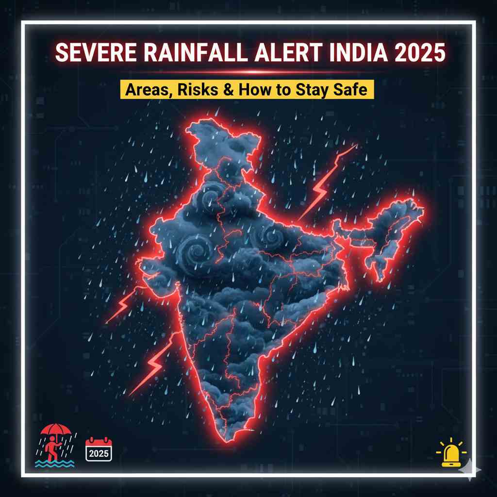 Severe Rainfall Alert in India 2025: Areas, Risks & How to Stay Safe