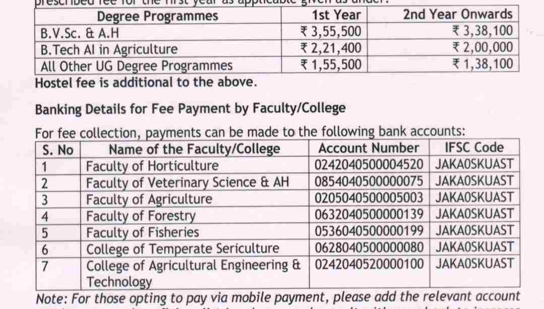 SKUAST Kashmir 2025-26: 2nd & 3rd Final Round Document Verification & Counselling Schedule with PDF Links
