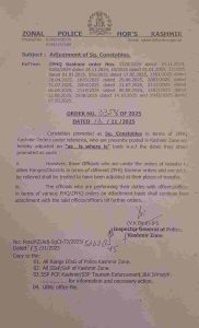 Adjustment Order Issued for Promoted SG Constables