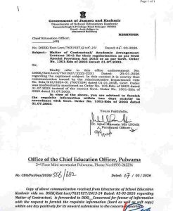 Contractual 10+2 Lecturers’ Regularization