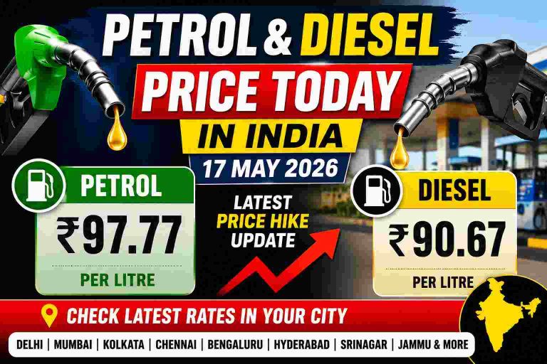 Petrol and Diesel Price Today in India 2026 – Latest City Wise Fuel Rates