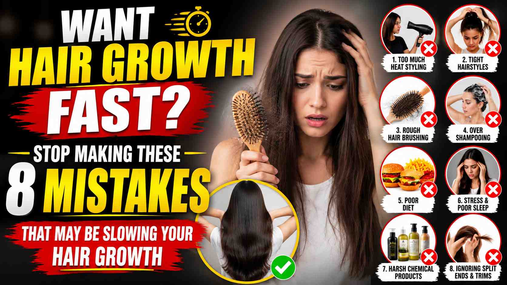 Want hair growth fast stop these 8 mistakes