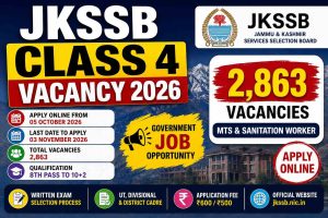 JKSSB Class 4 Vacancy 2026: 2,863 Posts,
