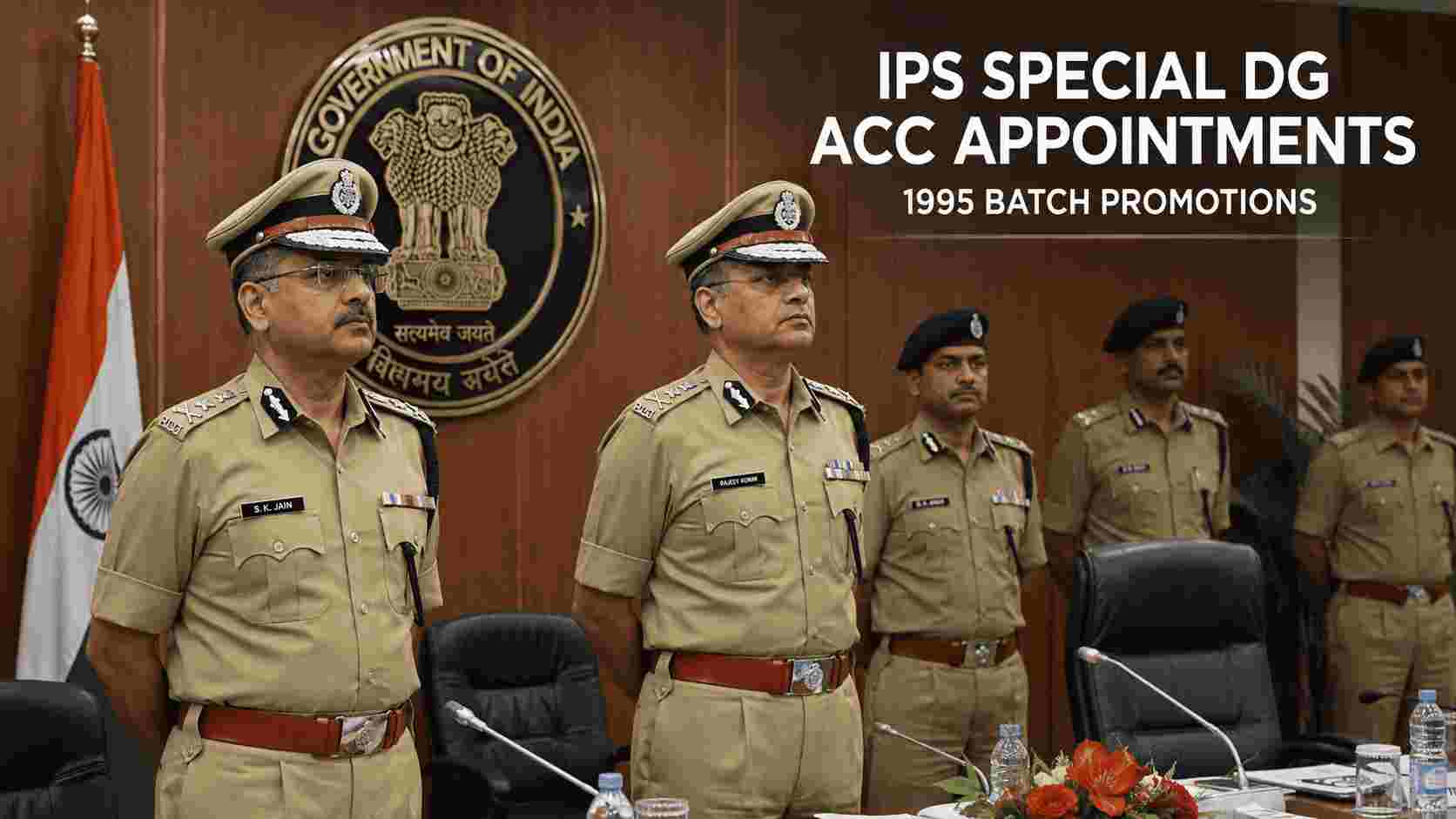 ACC Appoints Six 1995-Batch IPS Officers as Special DGs in CRPF, BSF & IB