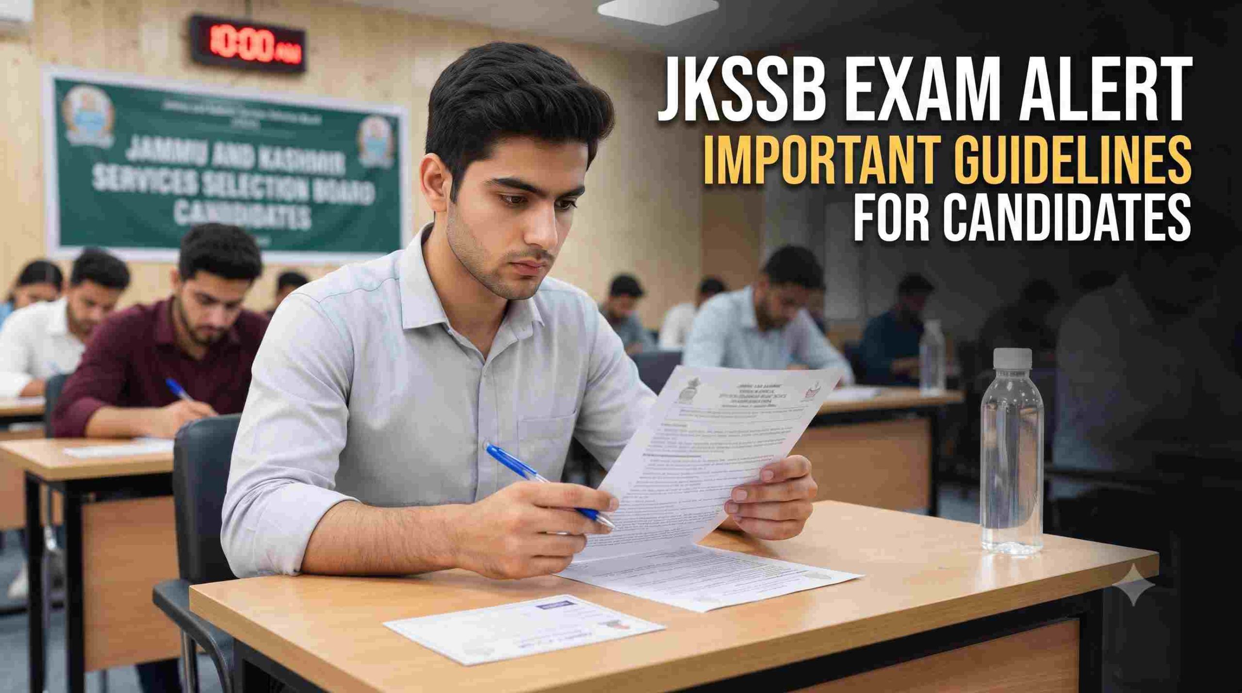 JKSSB Instruction Notice Released for Candidates: Key Guidelines Issued for Applicants