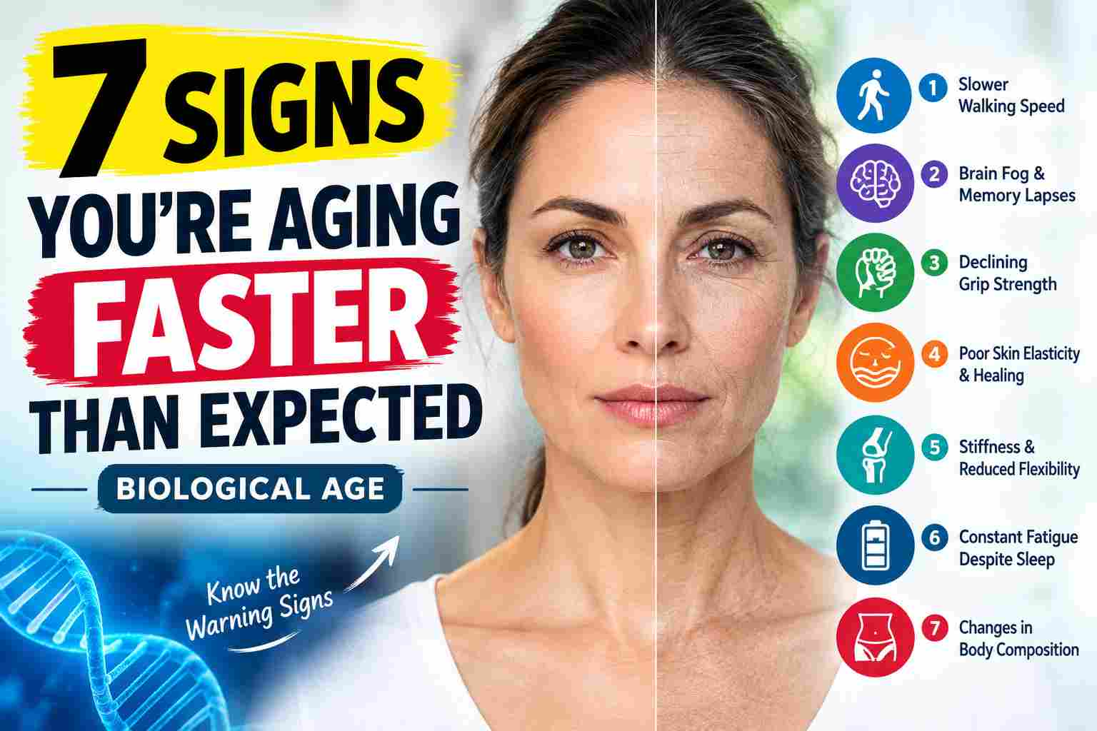 Signs Your Body May Be Aging Faster Than Expected: 7 Warning Signs