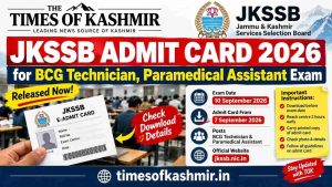 JKSSB Admit Cards Released for BCG Technician, Paramedical Assistant Exam; Check Download Details