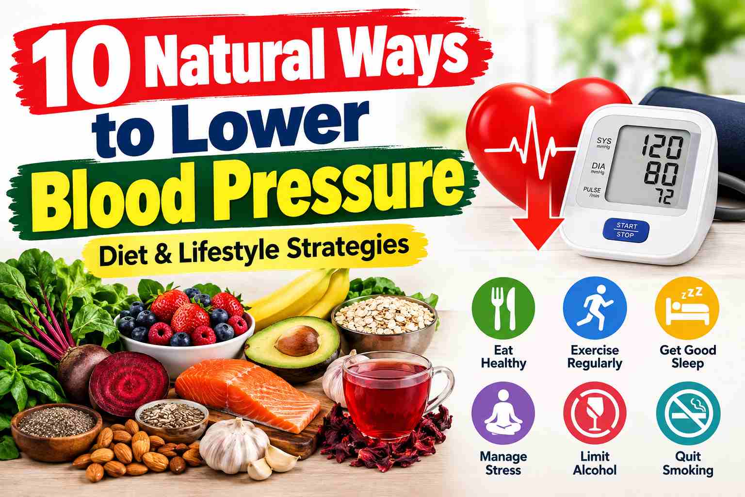 10 Natural Ways to Help Lower Blood Pressure: Diet and Lifestyle Strategies
